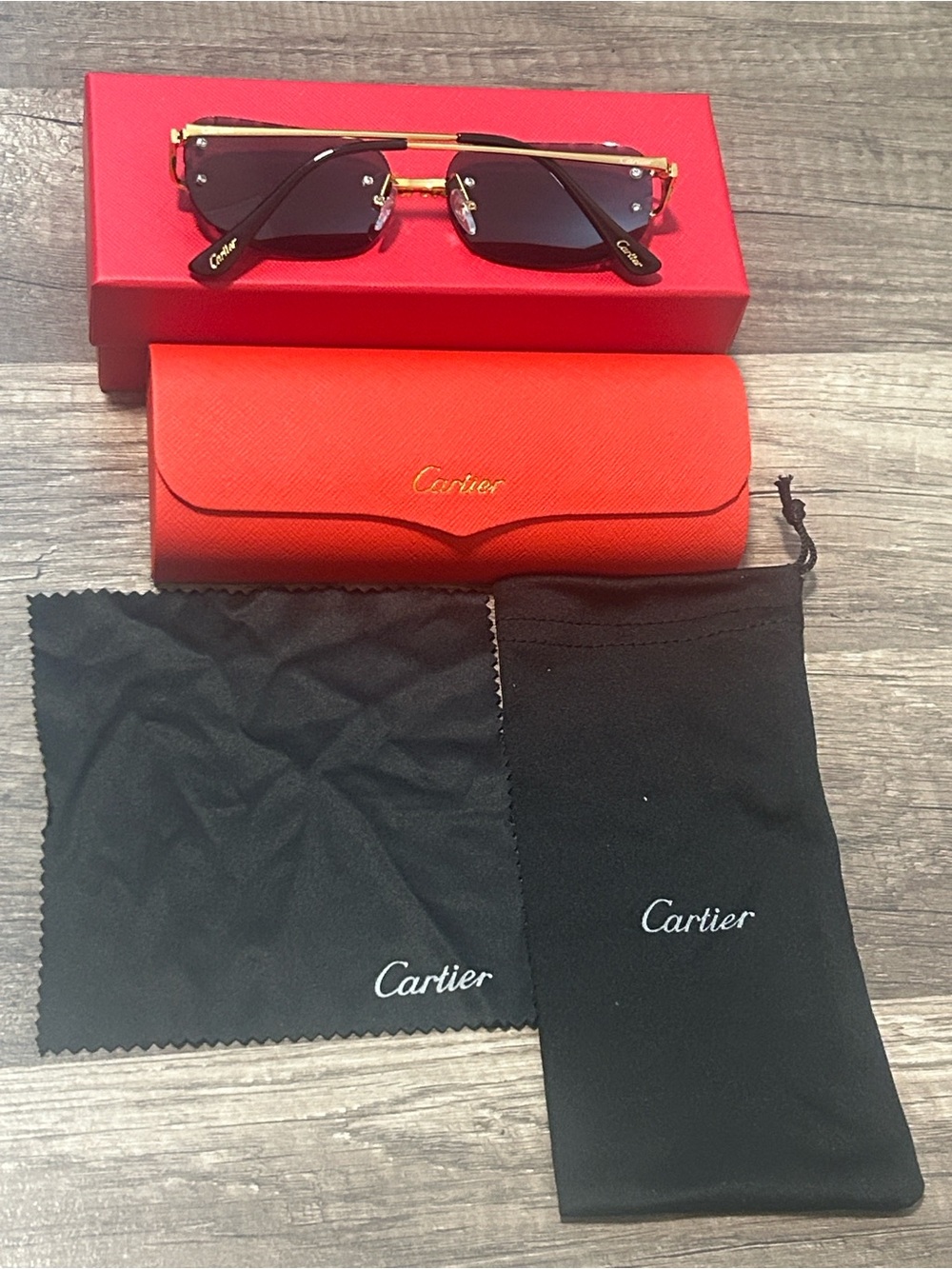 Cartier Gold Rimless glasses - Picture 6 of 6